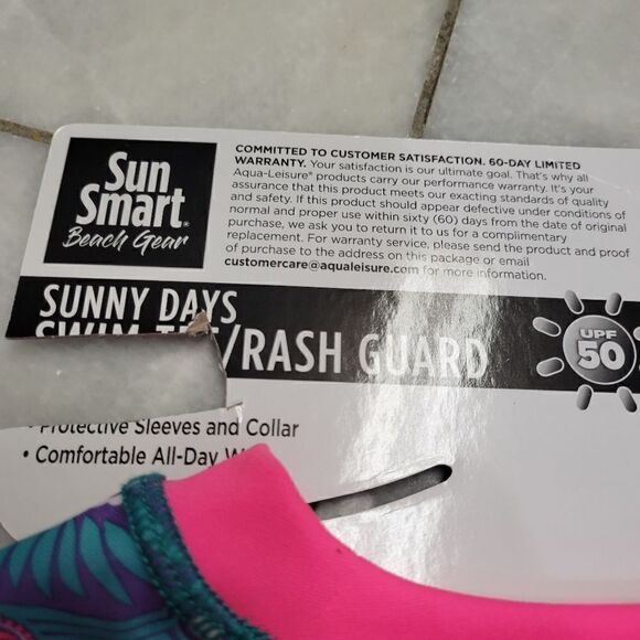 Kids Sun Smart Beach Gear Surf's Up Swim Tee Rash Guard Size M. NEW - Picture 6 of 14